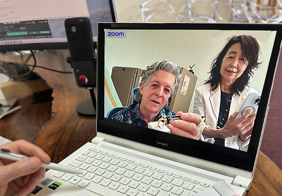 A remote jewelry design interview on Zoom